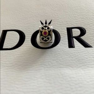 Pandora Retired 14k Two Tone Ruby Clips